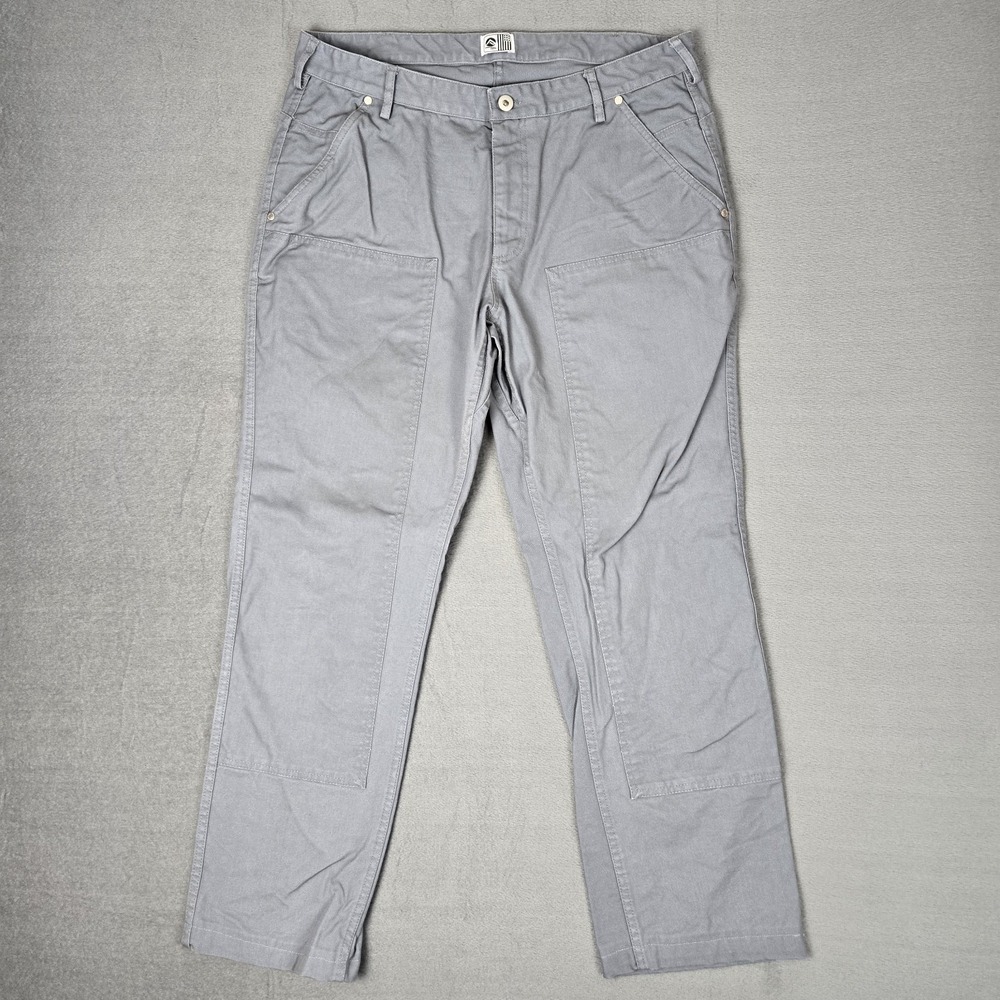 Patrol USA Double Knee Chore Pants Mens 34x34 (Fits‎ 35x29) Made in USA Gray